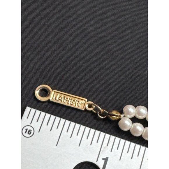 Napier Womens Faux Pearl & Gold-Tone Bracelet - Picture 6 of 6